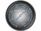 Radial gauge pressure gauge